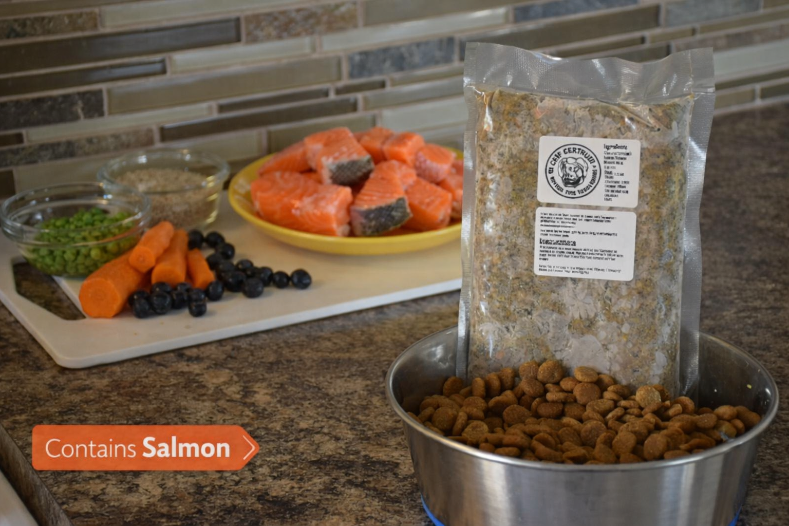Chef Gertrude Beef and Salmon Blend Topper – 1 lb Bag